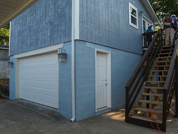 Private garage and staircase