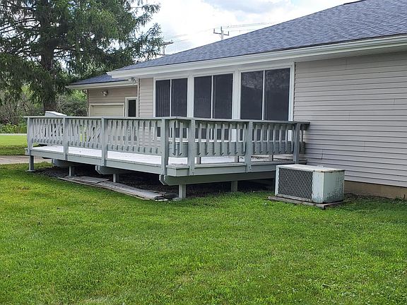 Large Deck and AC unit freshly painted