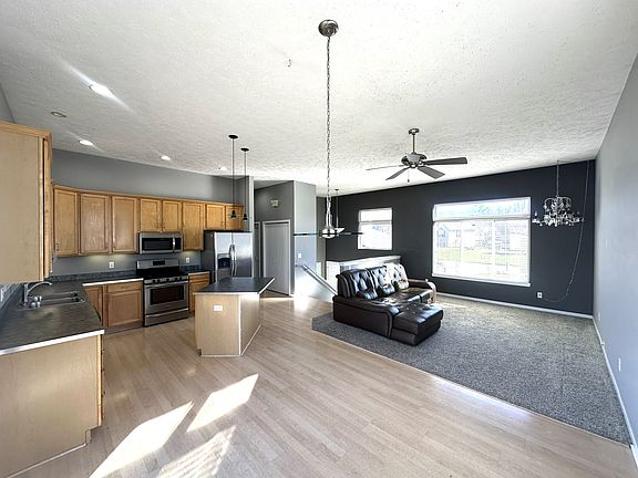 Spacious open-concept kitchen / dining / living room areas