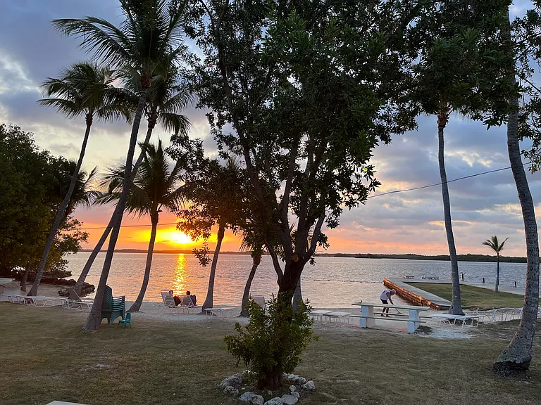 Morning sunrise from Largo Sound Park that you can use with your included park pass 1 block down the street.