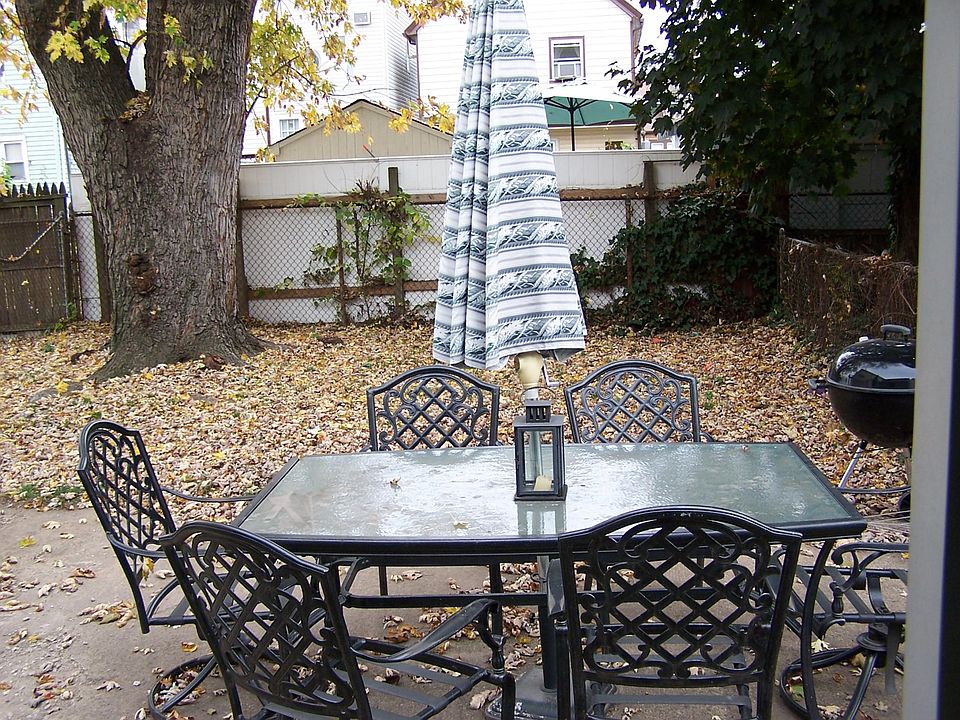 private fenced-in back yard