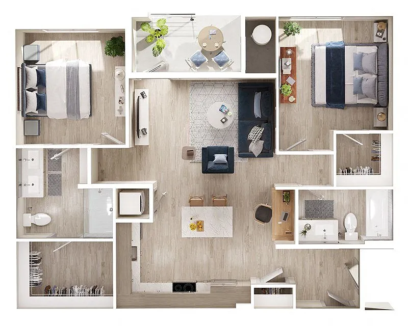 Floor plan B1A (ADA)