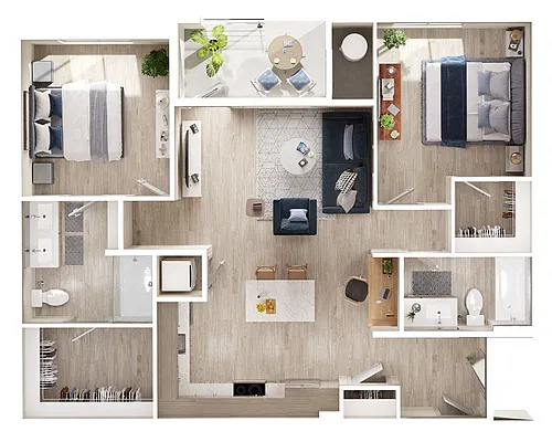 Floor plan B1A (ADA)