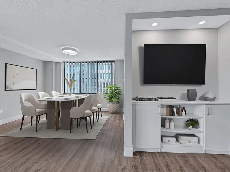Spacious Dining Room with Tv Nook
