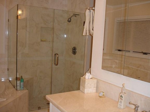 All-glass master shower