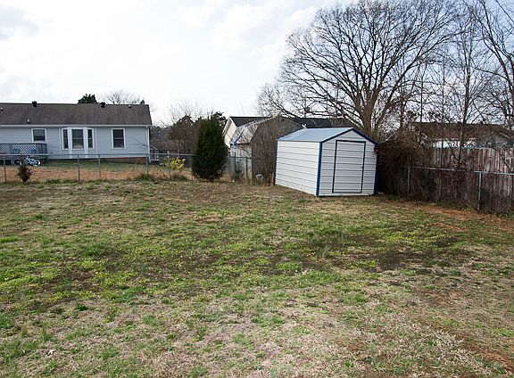 storage shed in backyard