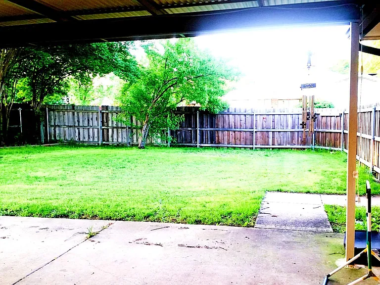 Huge backyard view from patio cover