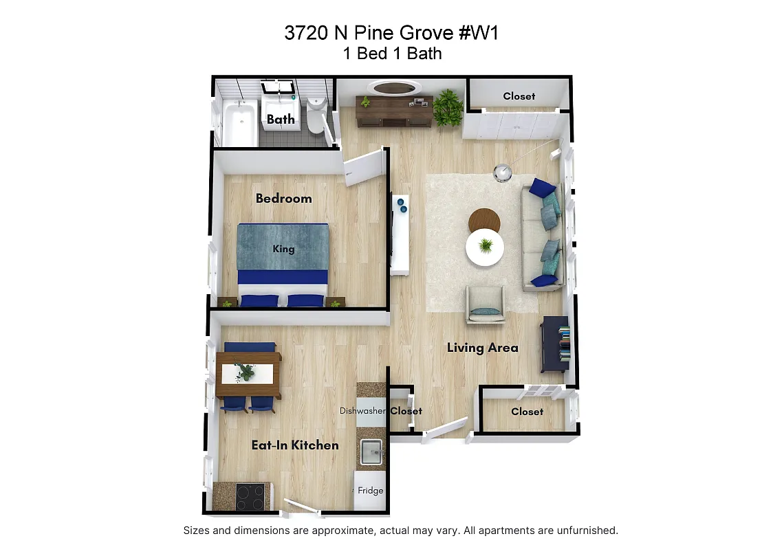 Floor plan One Bedroom
