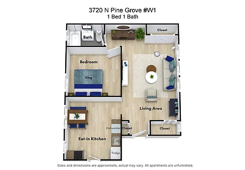Floor plan One Bedroom