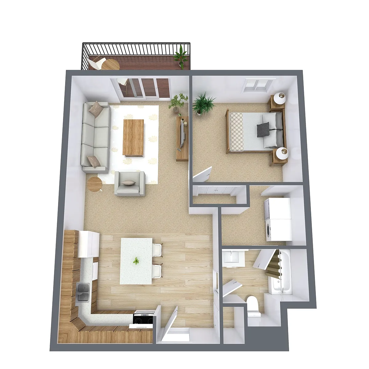 Floor plan One Bedroom 11A