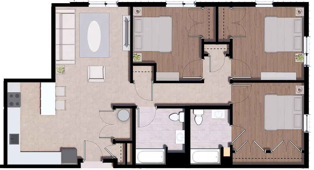 Floor plan 3 Bedroom
