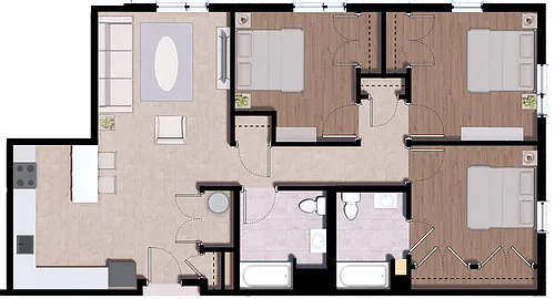 Floor plan 3 Bedroom