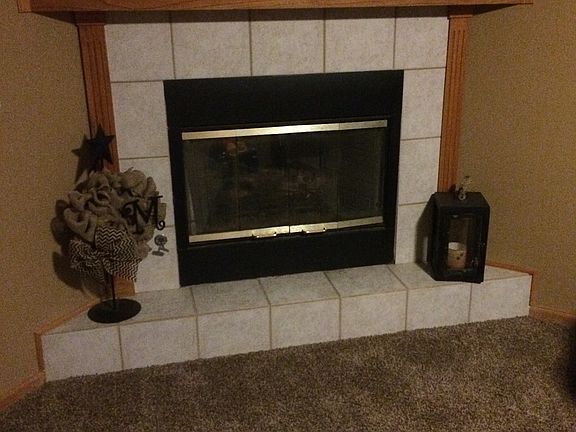 Fireplace in living room 