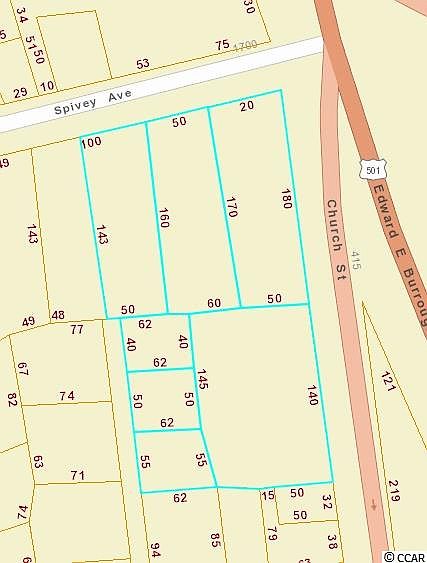 2nd image of 1.1 Acres Spivey Ave. Spivey Alley, Church St and Hwy 501  7 Lots Total