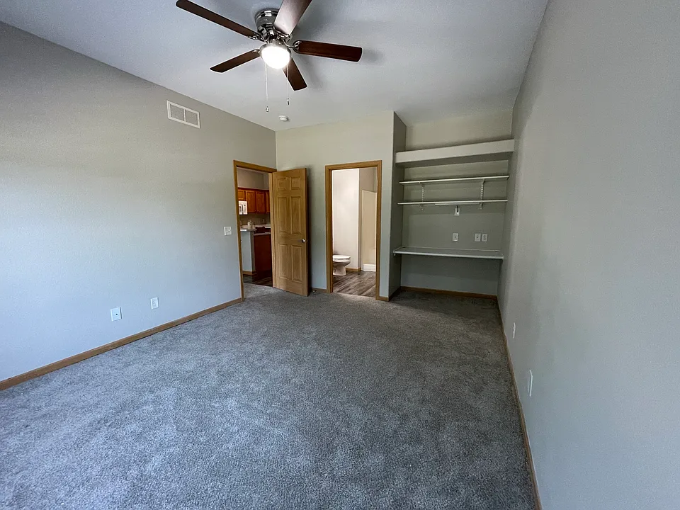 Master bedroom and bathroom