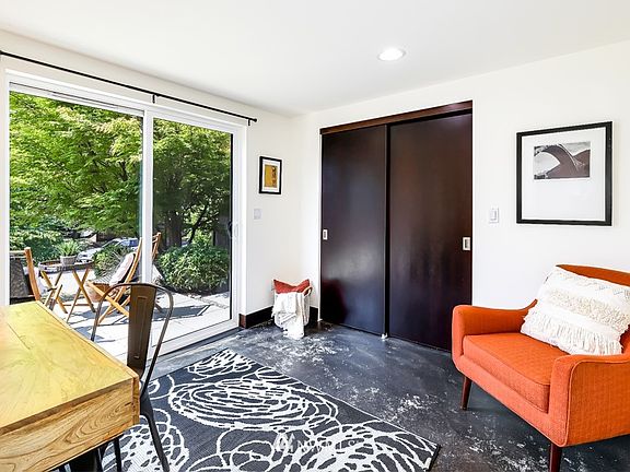 Guest Bedroom with Sliding Doors to Porch 