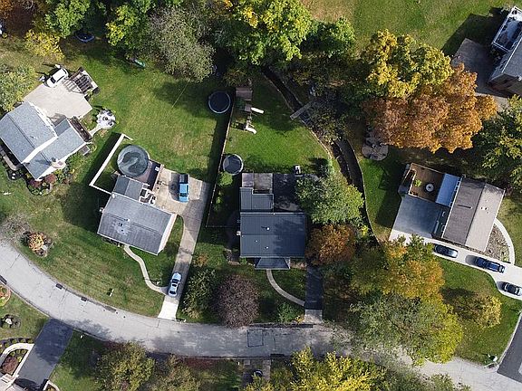 Aerial Shot: fenced property