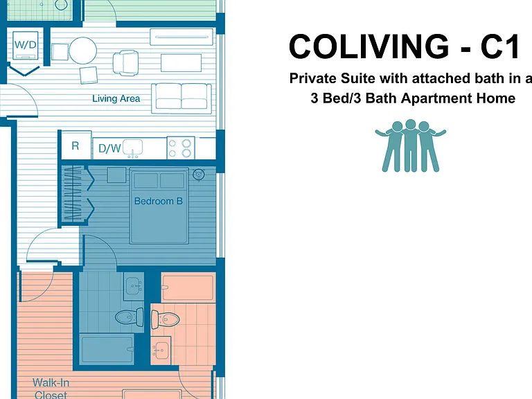 Coliving Layout: C1 Coliving Layout: C1