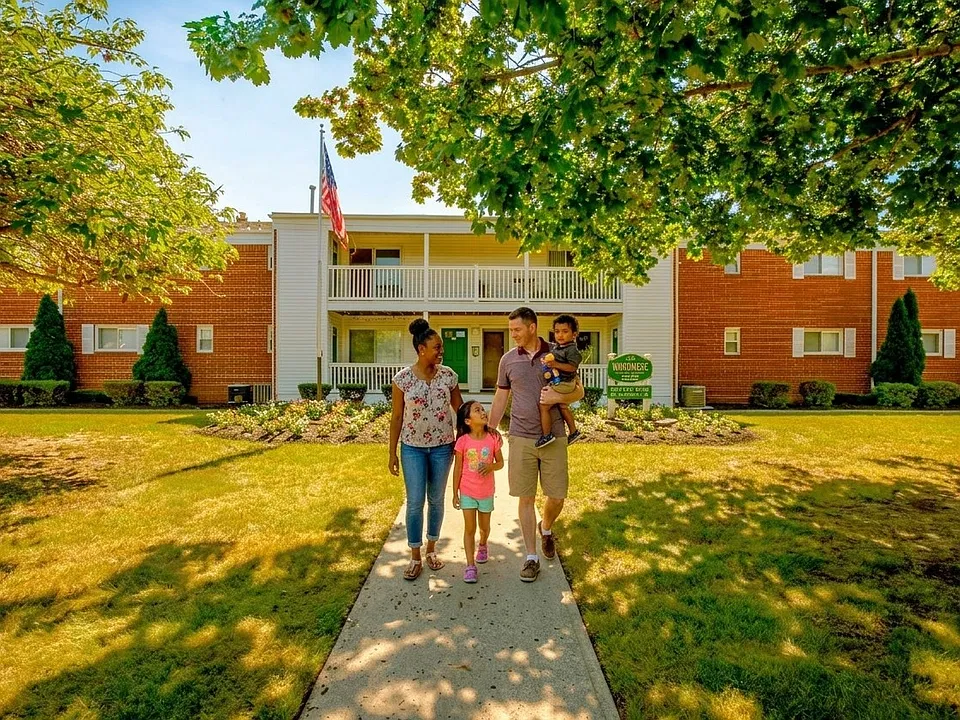 Stroll beneath the shady trees to Woodmere Apartments, where a welcoming entrance and sunny landscaping create a pleasant first impression. Contact us to find your new home.
