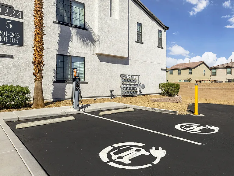 Experience eco-friendly living at The Michael B! Our complex comes equipped with electric chargers for your convenience, making it easy to power up your electric vehicle hassle-free at The Michael B.