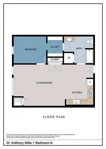 Floor plan 1 Bedroom
