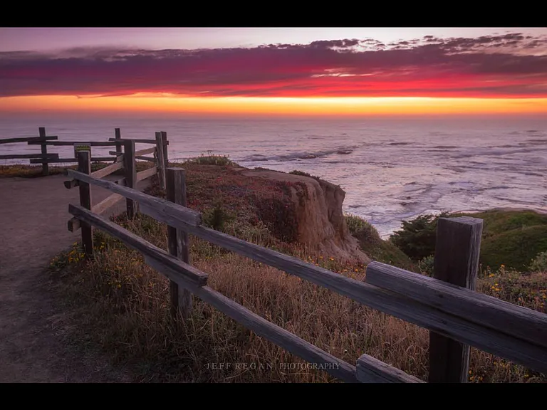 Beach trail across the street on highway 1
