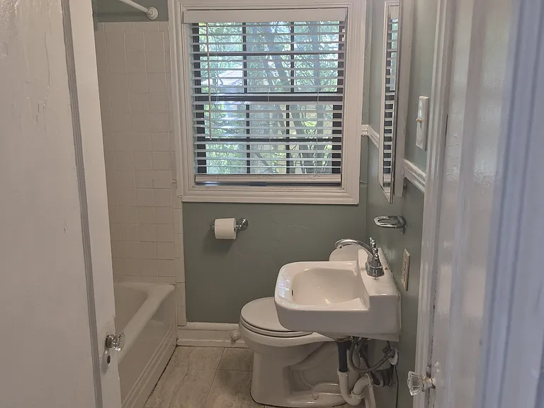 Bathroom, lights on
