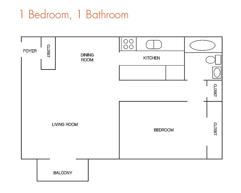 Floor plan 1 Bedroom