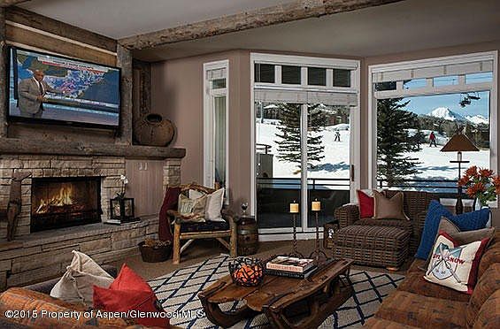 Living Room with Woodburning Fireplace