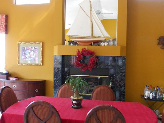 Dining with Fireplace