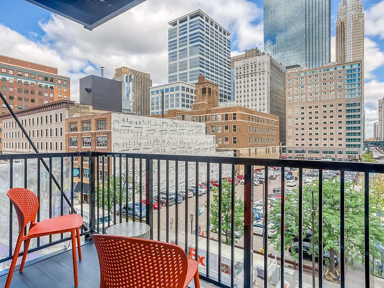 Private Balcony with Downtown City Skyline Views