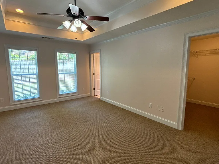 Master Bedroom with Trey Ceiling