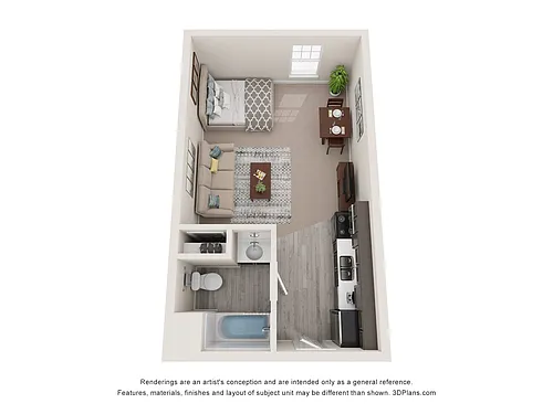 Floor plan Studio Elevation 3000