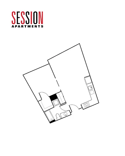 Floor plan 1X1 - C3