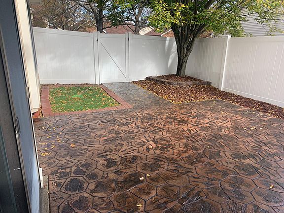 fenced in back yard