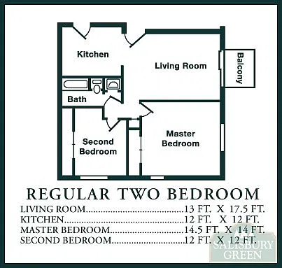 Floor plan Two Bedroom