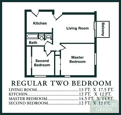 Floor plan Two Bedroom
