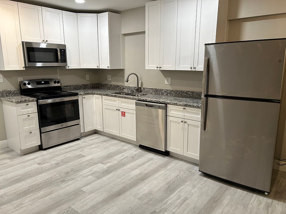 Kitchen with lot of cabinet space.