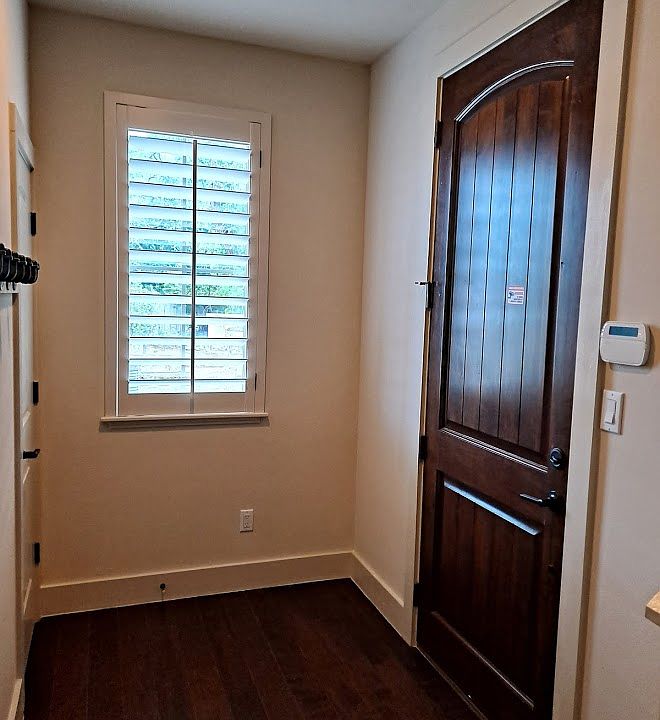 entry with two closets for additional storage