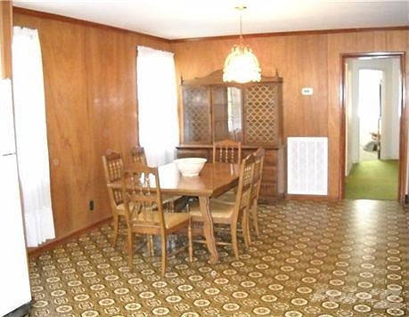 Open and spacious eat-in kitchen.