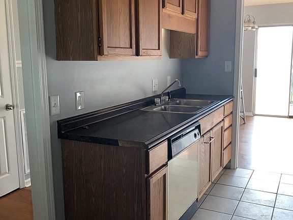 Galley kitchen with breakfast nook