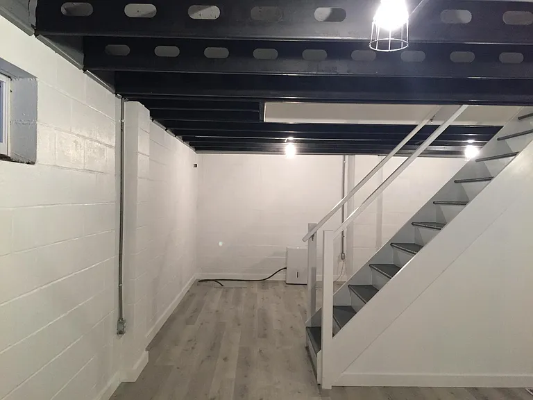 Basement stairs landing