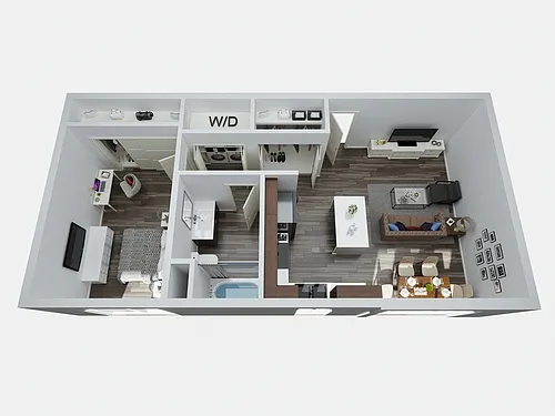 Floor plan 1 bedroom 1 bath
