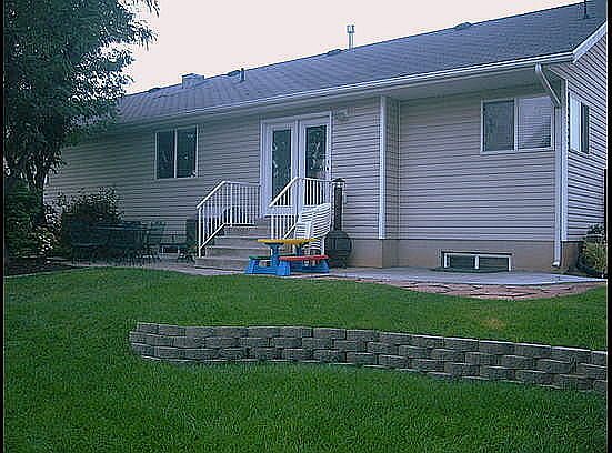 French doors onto patio