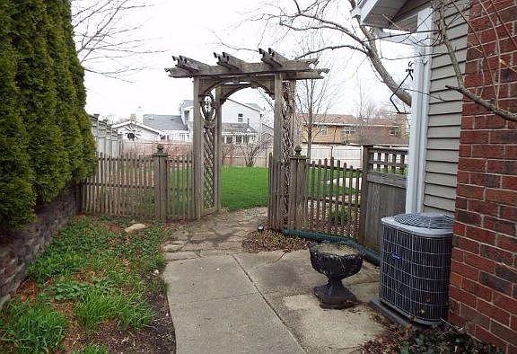 Entering the spacious backyard