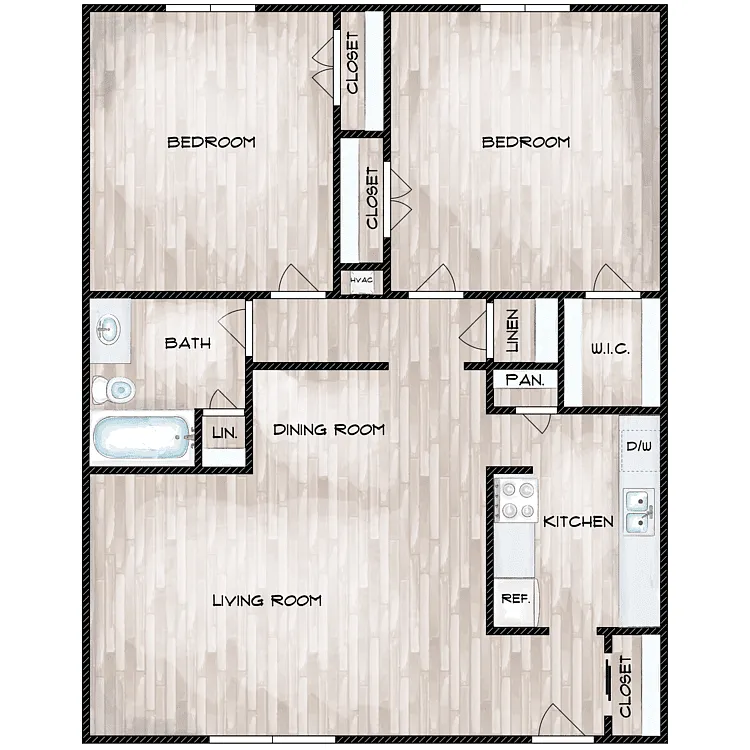Floor plan Danberry w/ w/d connections