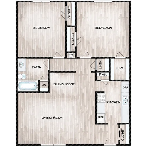 Floor plan Danberry w/ w/d connections
