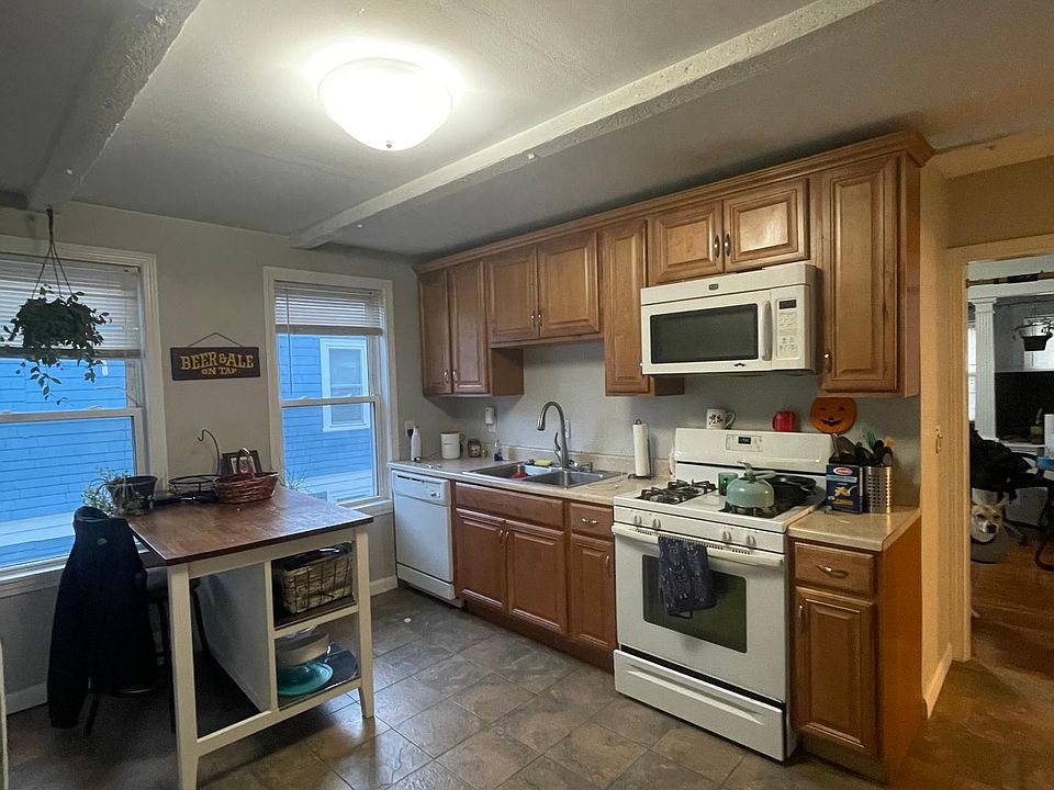 Spacious kitchen, new floor, new plumbing, washer, gas stove,