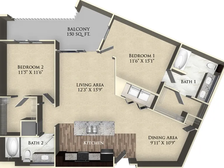 1105 Town Brookhaven Apartments — Photo 49