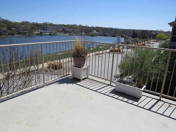 VIEW OF FOX RIVER FROM THE BALCONY